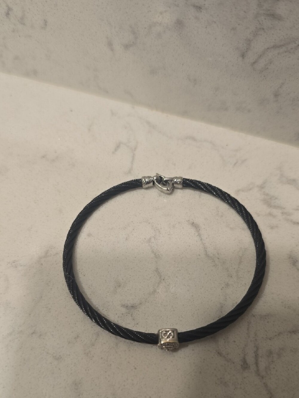 Charriol Black Diamond Station Cable Bracelet - Picture 2 of 7